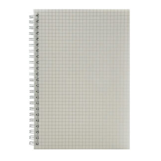 Блокнот А5 Прозорий в клітинку на спіралі арт.PP2570-001