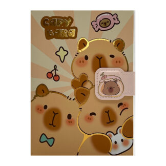 Блокнот А5 Капібара прошитий з малюнками на магнітній застібці арт.КР501