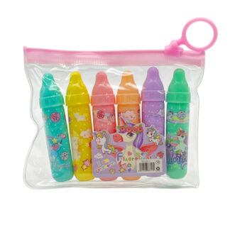 Текст-маркер міні Набір 6шт Пляшечки Малюнок Мікс арт.8317