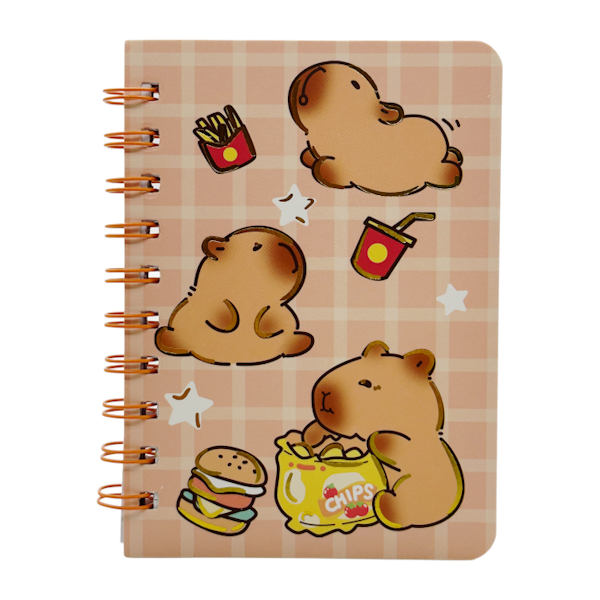 Блокнот А6 Капібара в лінію на спіралі арт.KP-A6-28213/W-FG-201 *12