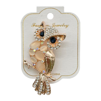 Брошка 1шт Золотиста/Срібляста 4-7см Фігурна Стрази Мікс арт.1176-3 *12