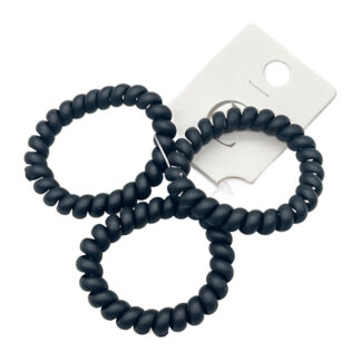 Резинка-спіралька д/волосся Набір 3шт Чорна арт.1905#-F151 *12