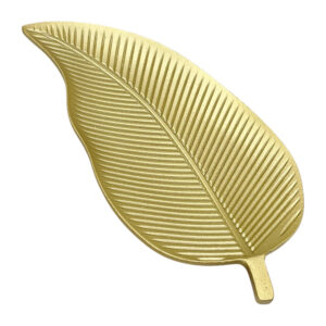 Тарілка-підставка декоративна 1шт 32см Золотистий Лист арт.16