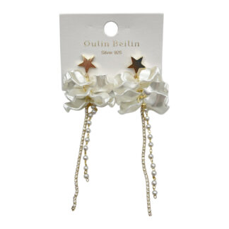 Сережка QulinBeilin Золотиста/Срібляста Ланцюжок 83833/70950/85418/8195400/83726/83731