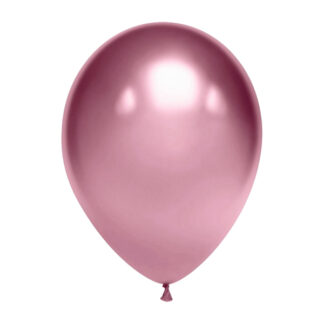 Кулька латекс BALLOON хром 25см Рожеві 50шт