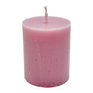Свічка циліндр Pragnis Рустік темно рожевий 5*6см (C56-00)