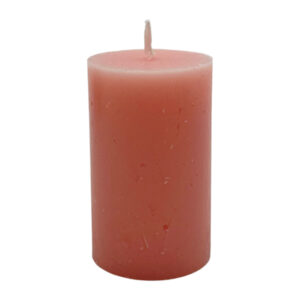 Свічка циліндр Pragnis Рустік світло-рожевий  5*8см