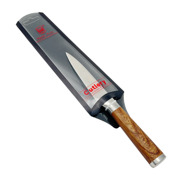 Ніж кухонний MasterPoon 1шт 9см нерж. сталь під дерево арт.ZT3003-Р