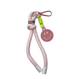 Брелок з карабіном д/сумки Смайл з шнуром Мікс арт.229-A08 *10