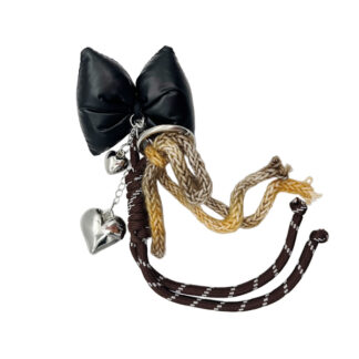 Брелок з карабіном д/сумки Бант з сердечком і шнурами Мікс арт.229-A46 *10