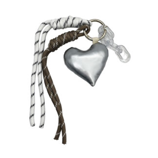 Брелок з карабіном д/сумки Сердечко з шнурами Мікс арт.229-A47 *10