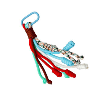 Брелок з карабіном д/сумки Кольорові шнури Мікс арт.229-A05 *10