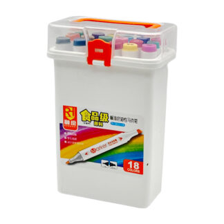 Маркер RONGHUI 2-сторонній 18 кольорів у футлярі арт.R-302-18