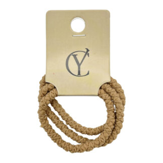 Резинка д/волосся CY 3шт Мокко арт.67-F027 *20