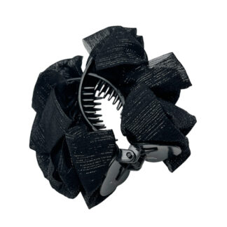 Заколка-краб д/хвоста пластик 1шт Бант об'ємний органза арт.64-F004 *12