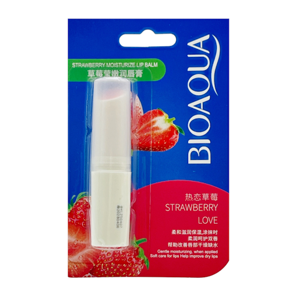 Бальзам д/губ BIOAQUA 1шт 2,7г Полуниця на блістері арт.BQY68 *24