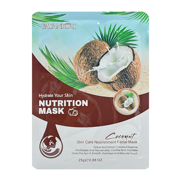 Маска д/обл тканинна FAYANKOU 25г Coconut арт.BQY99