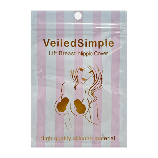 Накладки д/грудей силіконові 2шт Veiled Simple арт.A-3000 *15