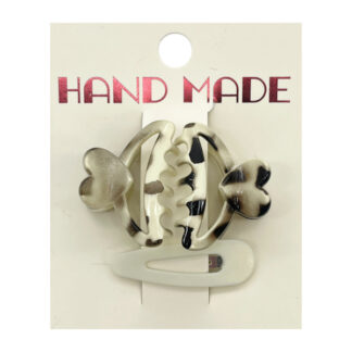 Краб д/вол пластик Hand Made Набір 2шт 4см з заколкою арт.F015 *10