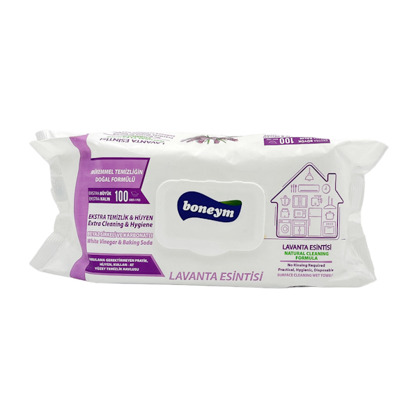 BONEYM вол.серв.універсальні д/прибирання 100 шт Лаванда *12