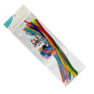 Набір д/творчості FOSKOLD Синельний дріт 25шт, помпони, очі арт.1178-08 *12