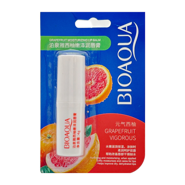 Бальзам д/губ BIOAQUA 1шт 4г Грейпфрут на блістері арт.BQY17 *24