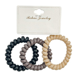 Резинка-спіралька д/вол BohaoJewelry 3шт Мокко арт.1164-06 *12