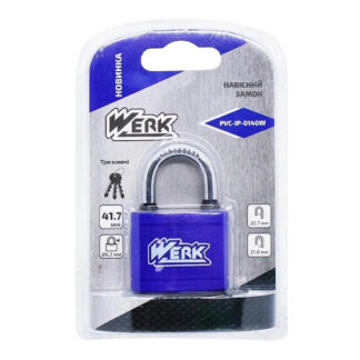 Замок навісний WERK 40мм PVC-IP-0140