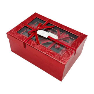 Коробка подар. 3шт Екран Бант Червона текстурна арт.B2-2471