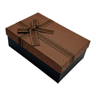 Коробка подар. 3шт Бант Коричнева арт.3104T-18