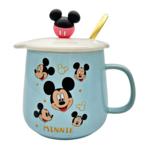 Чашка керамічна з кришкою і ложкою Малюнок Мікі Маус арт.AP10292