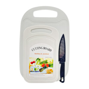 Дошка кухона пластикова 29*20/22*13см набір 2шт з ножем арт.34891-10