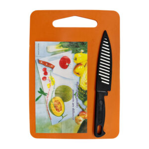 Дошка кухона пластикова 26*18см 1шт з ножем арт.34891-1