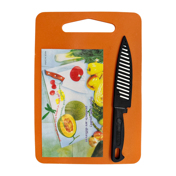 Дошка кухона пластикова 26*18см 1шт з ножем арт.34891-1