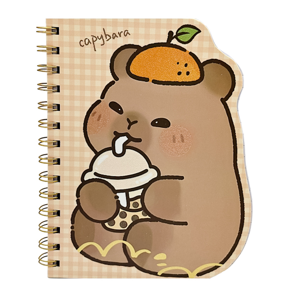 Блокнот A5 Капібара фігурний на спіралі в лінію арт.1201-2