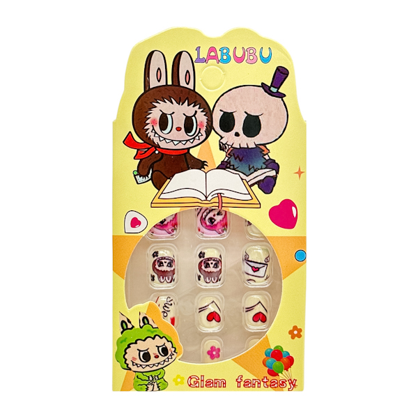 Нігті накладні д/манікюру дитячі 12шт з малюнком Мікс арт.723/750/5001/5801 (LX-9-12) *24