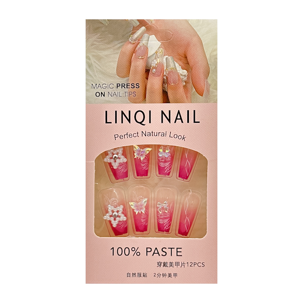 Нігті накладні д/манікюру 12шт з декором Мікс арт.LY-010/11 (LX-2/3) *12