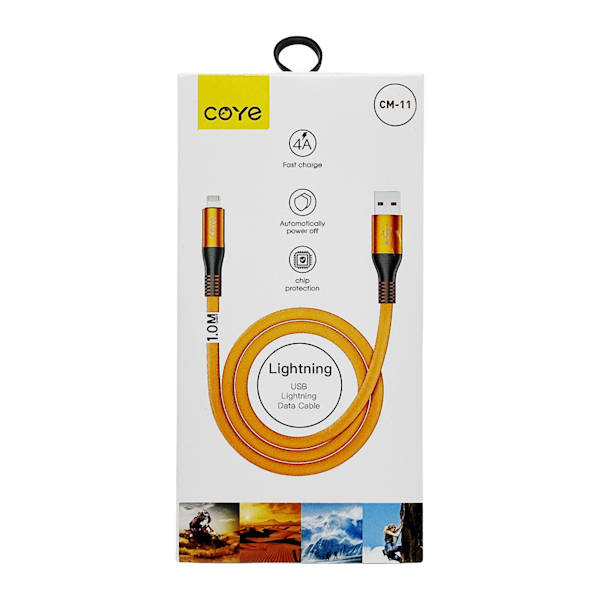 Кабель COYE 1м 4A плетений USB-Lightning арт.CM-11 (13-16)