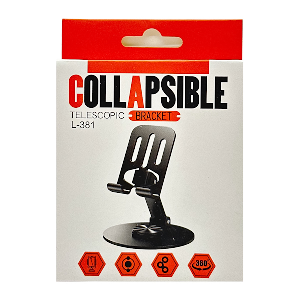 Тримач д/телефону COLLAPSIBLE 1шт металевий розкладний арт.L-381 (283-19)