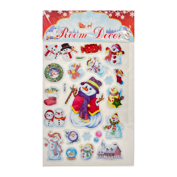 Наклейки декоративні Room Decor 3d  Новорічні арт.PL-B (1243-4) *12