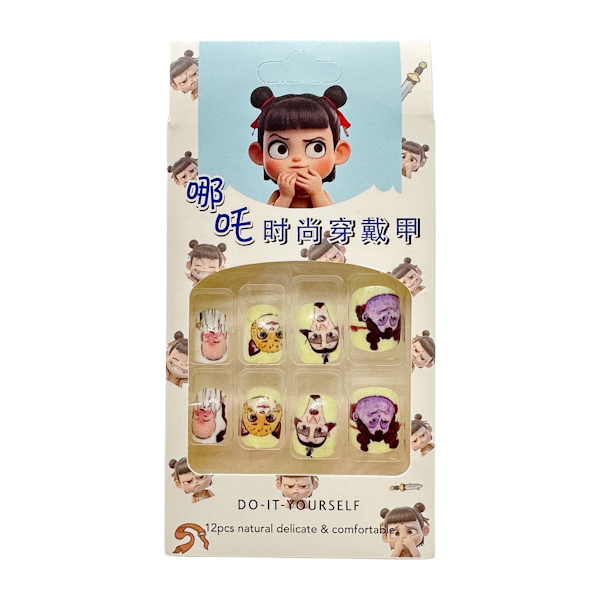 Нігті накладні д/манікюру 12шт підліткові квадрат з малюнком арт.LY-097 (LX-14) *12