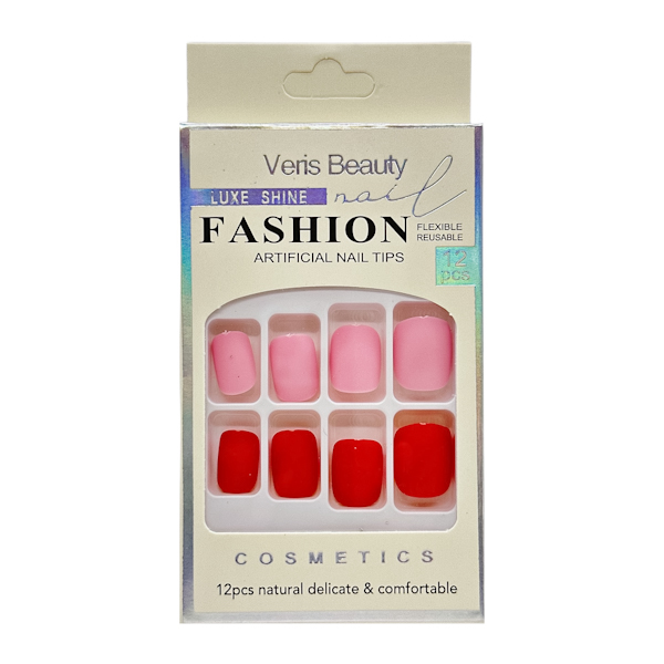Нігті накладні д/манікюру Veris Beauty 12шт кольорові матові арт.LY-0025 (LX-10) *12