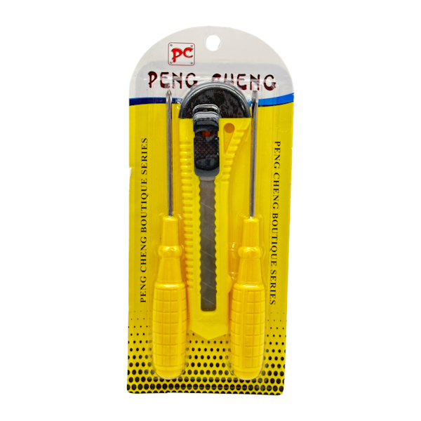 Викрутка PC Набір 2шт +ніж канцелярський на блістері арт.YH-296 (15123-15)