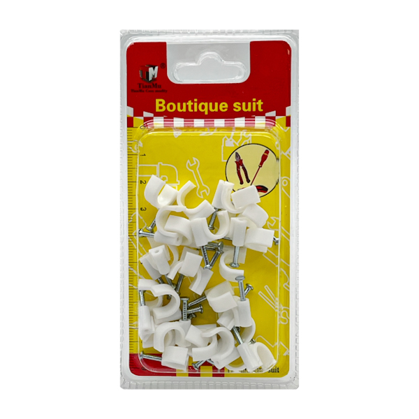 Скоба (кліпса) д/кабелю TianMu Набір кругла з цвяхом арт.ТМ019