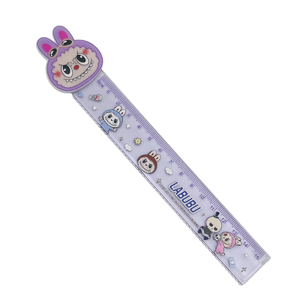 Лінійка 15см пластик з фігуркою Куромі/Лабубу арт.1305/9525 *48