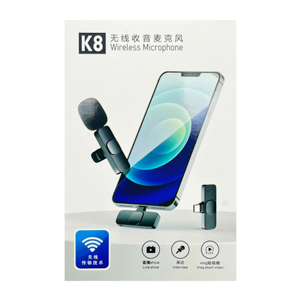 Мікрофон бездротовий д/телефону 1шт Type-C арт.К8 (223-T02