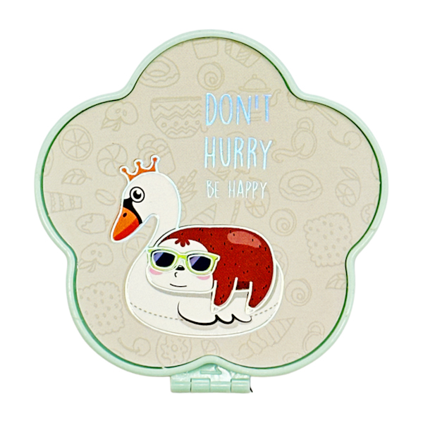 Дзеркало кишенькове 2-стороннє MeiMei 1шт Кольорове Малюнок Мікс арт.1217-1-5 *24