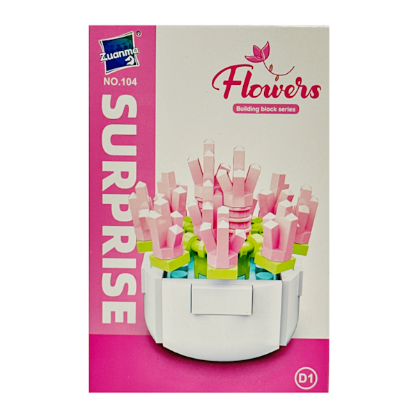 Іграшка Zuanma Flowers Конструктор Кіти в горщику арт.104D (QH060186)