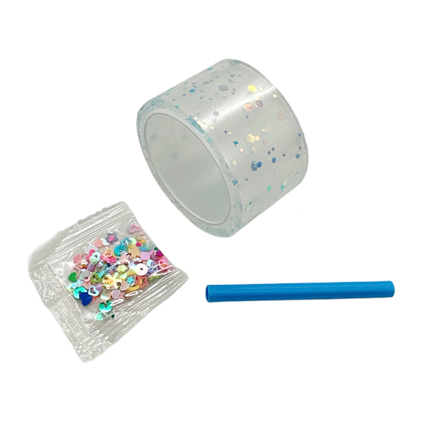 Набір Нано скотчу 1шт з блискітками і трубочкою арт.HDW-291 *20