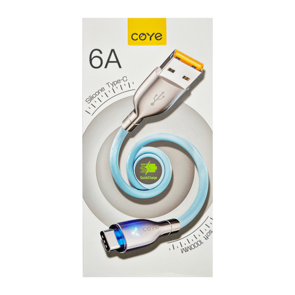 Кабель COYE 6А силікон USB-TPC арт.CX-5